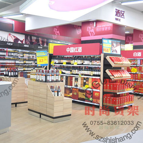 超市貨架_紅酒促銷(xiāo)臺(tái)